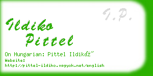 ildiko pittel business card